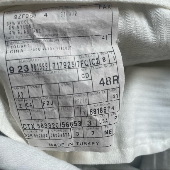 Z Zegna Men's Wool Pants - Size 48R - Light Gray - Great Condition - Picture 10 of 11
